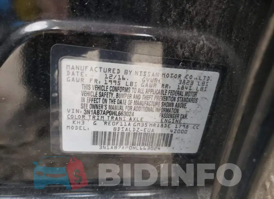 3N1AB7AP0HL663024 Photo# 12
