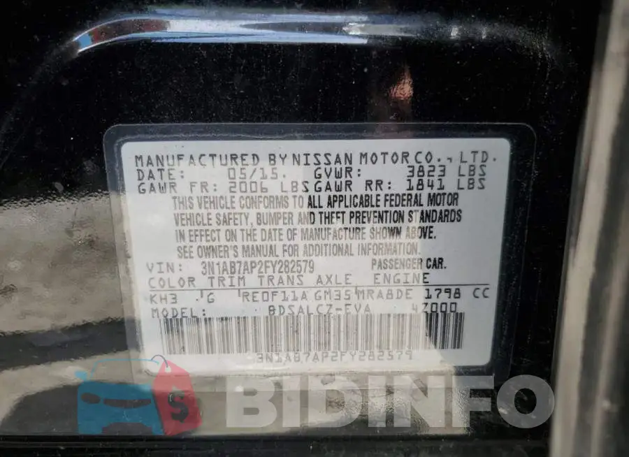 3N1AB7AP2FY282579 Photo# 12