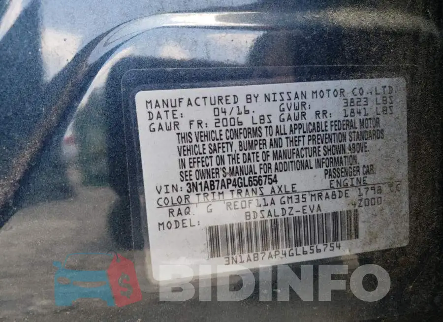 3N1AB7AP4GL656754 Photo# 12