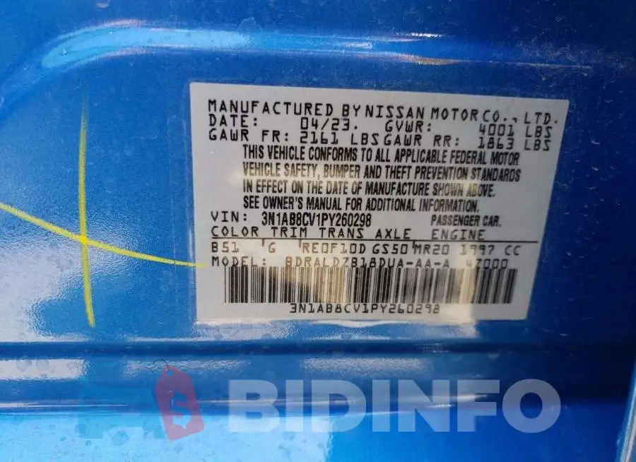 3N1AB8CV1PY260298 Photo# 12