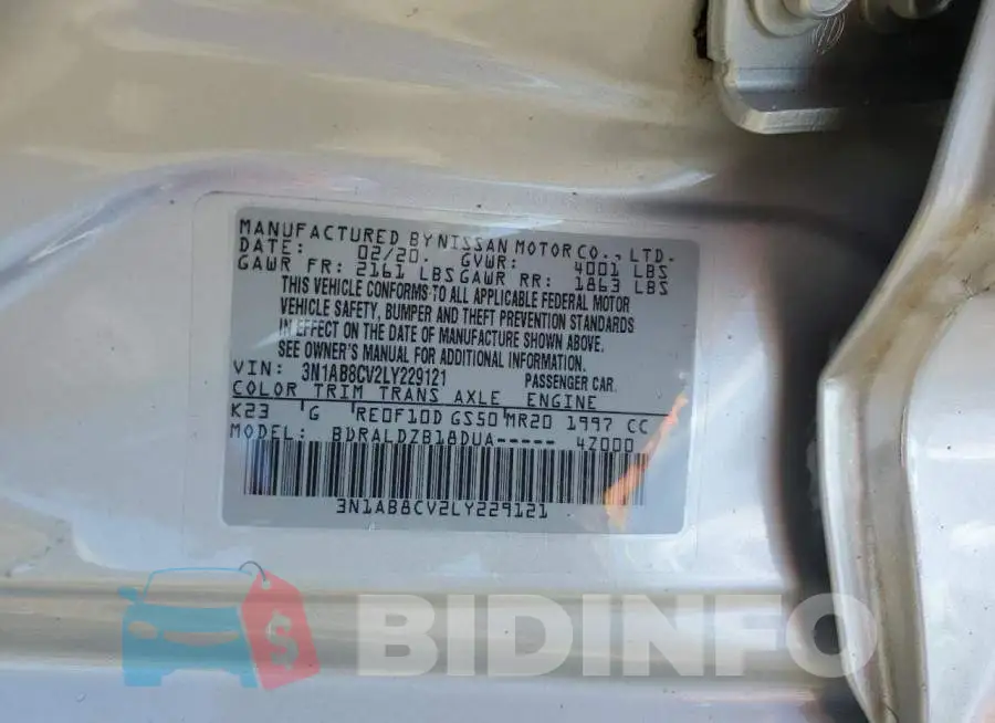 3N1AB8CV2LY229121 Photo# 12