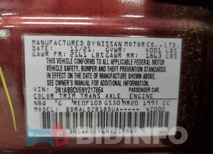 3N1AB8CV6NY217864 Photo# 12