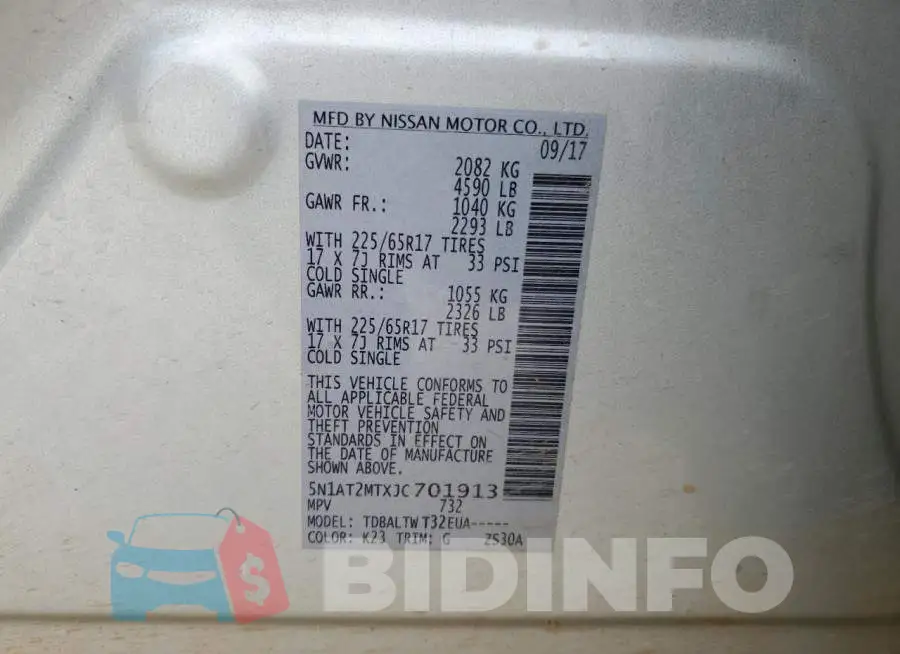 5N1AT2MTXJC701913 Photo# 12