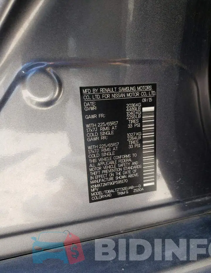 KNMAT2MT9GP595170 Photo# 13