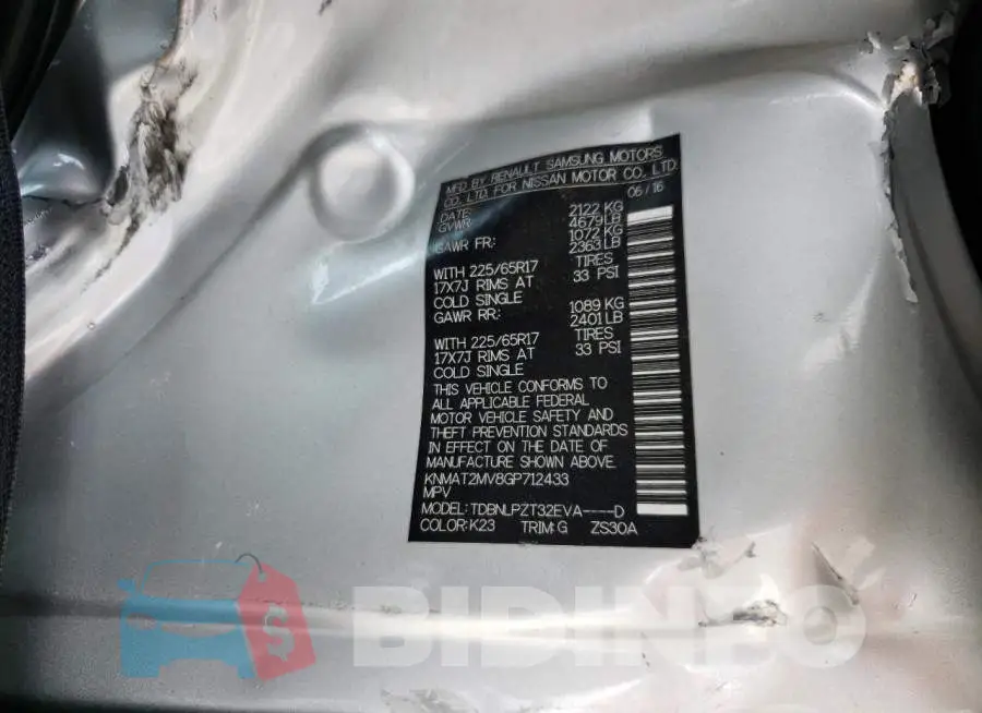 KNMAT2MV8GP712433 Photo# 13