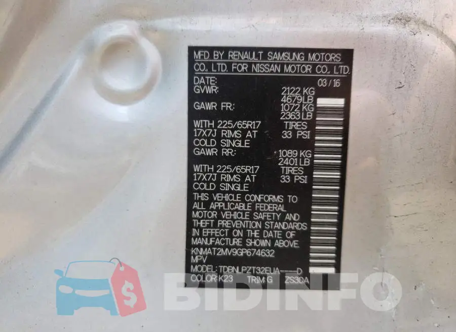 KNMAT2MV9GP674632 Photo# 13