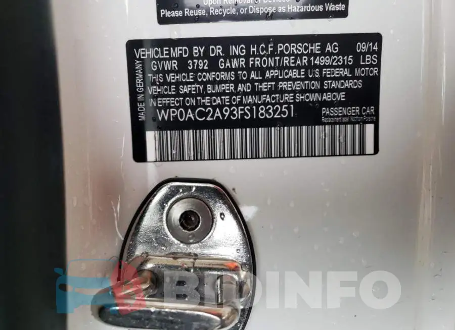 WP0AC2A93FS183251 Photo# 12
