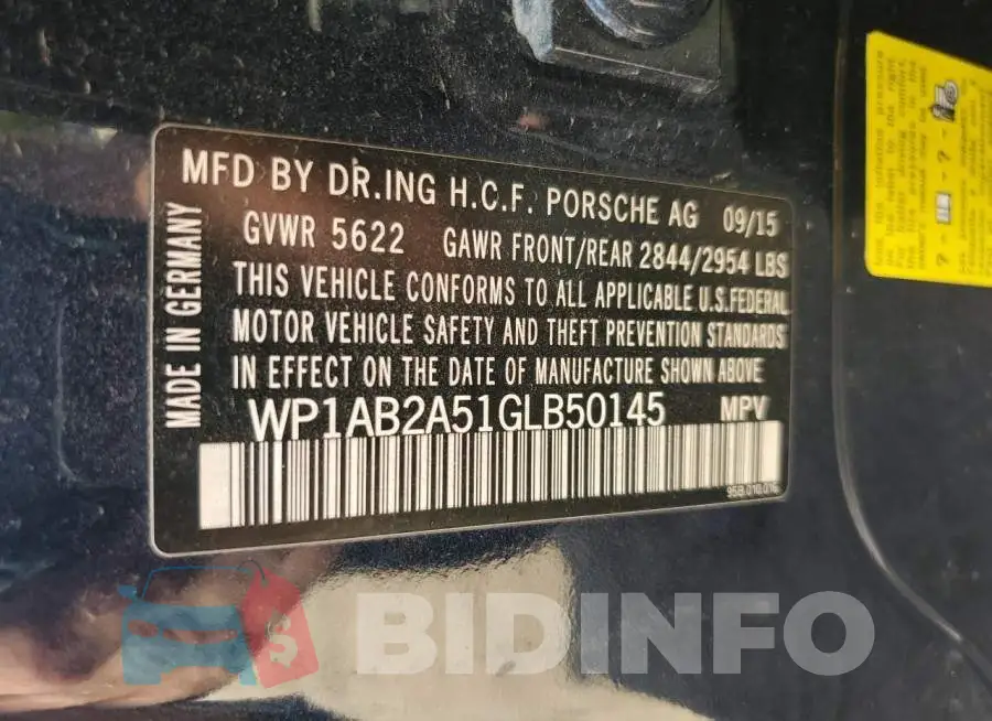 WP1AB2A51GLB50145 Photo# 13