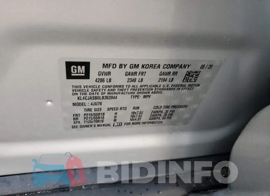 KL4CJASB0LB352044 Photo# 13