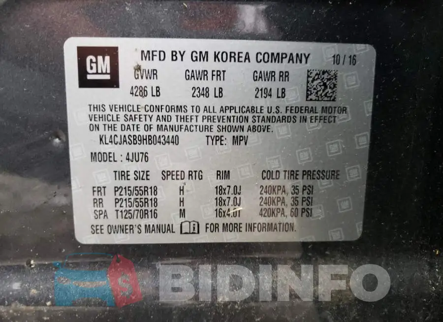 KL4CJASB9HB043440 Photo# 13