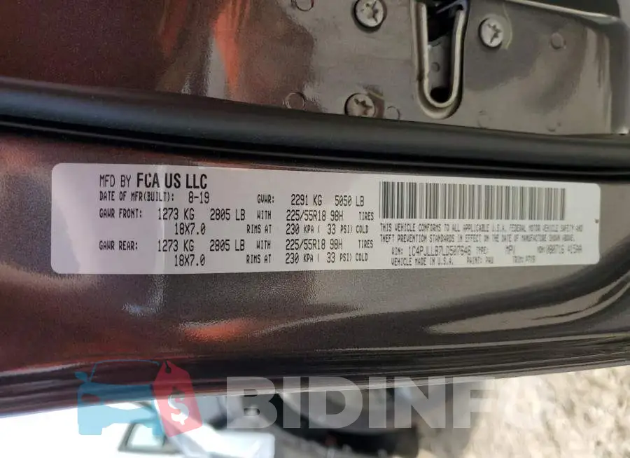 1C4PJLLB7LD507646 Photo# 14
