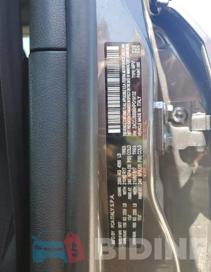 ZACCJBBB6HPG19132 Photo# 13