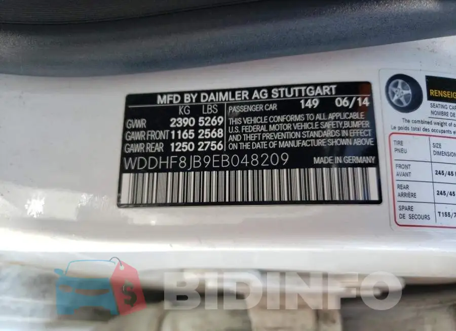 WDDHF8JB9EB048209 Photo# 12