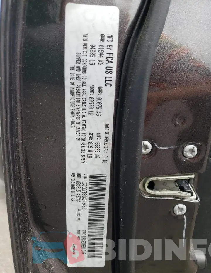 1C3CDFBB1GD704511 Photo# 12
