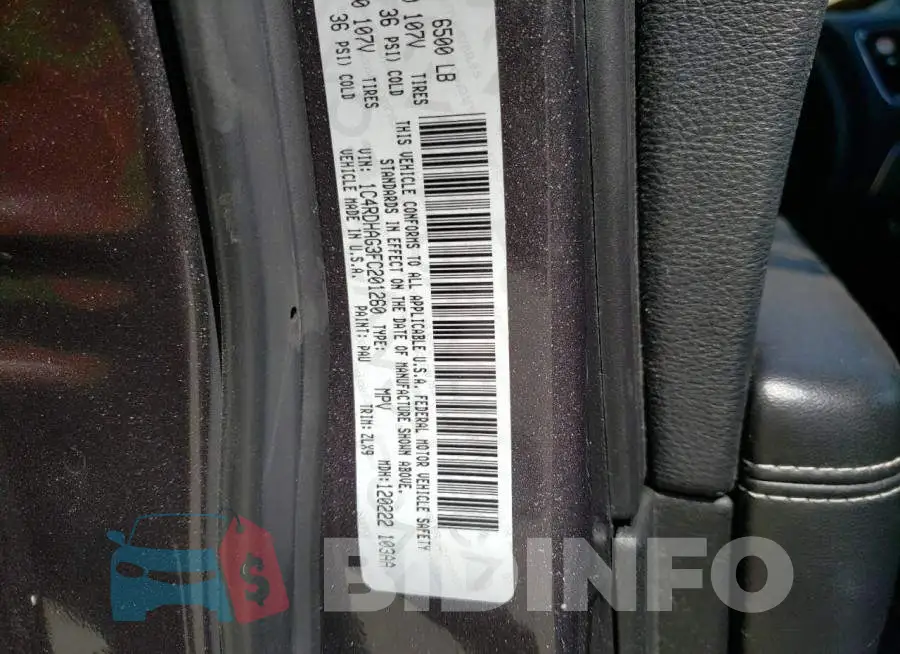 1C4RDHAG3FC201260 Photo# 14