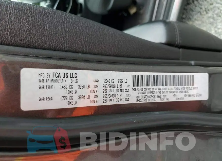 1C4RDHAG7HC610882 Photo# 13