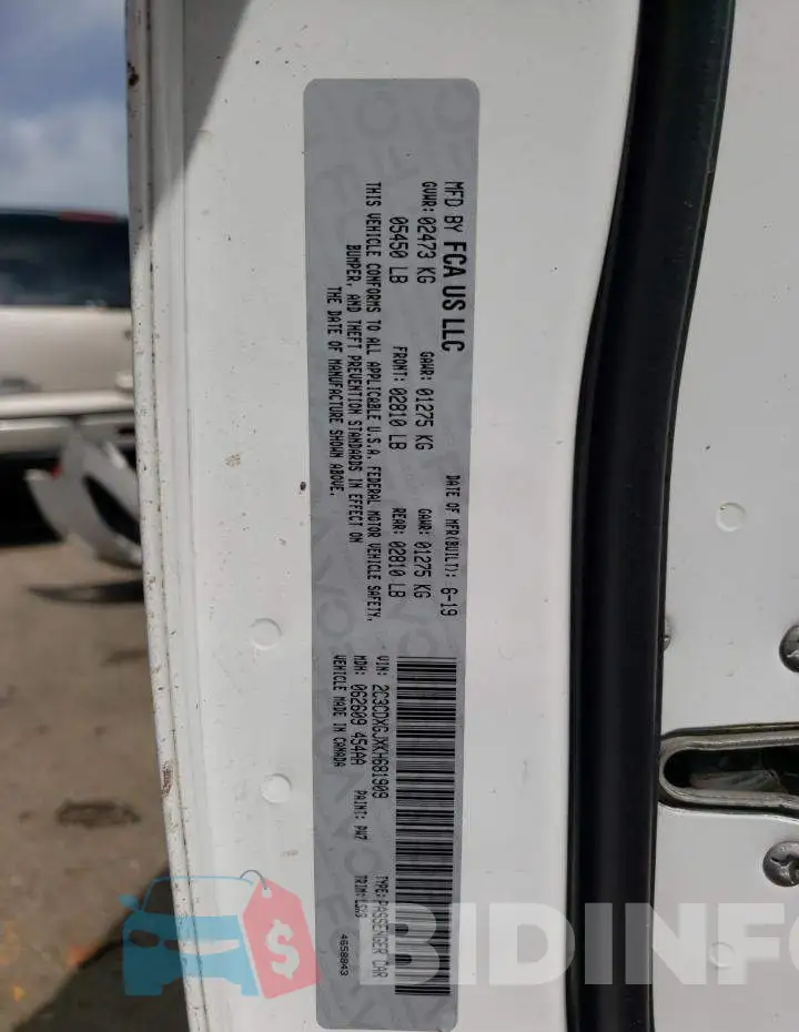 2C3CDXGJXKH681909 Photo# 13