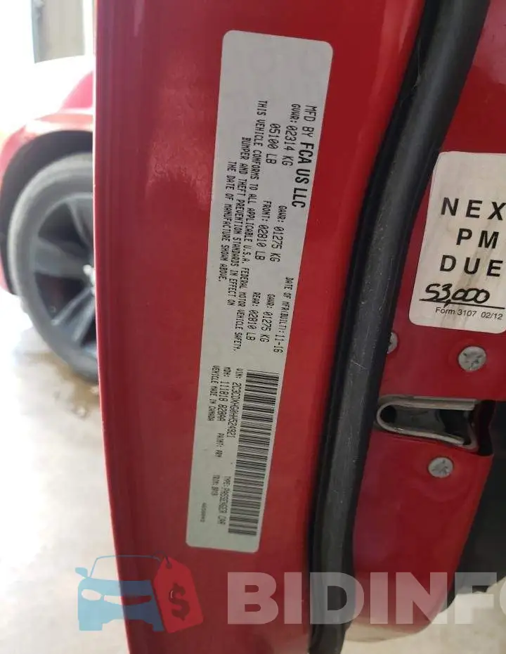 2C3CDXHG0HH524921 Photo# 12