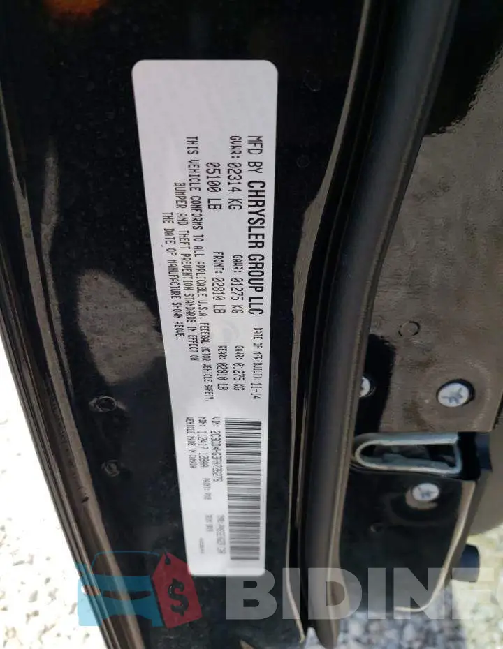 2C3CDXHG3FH726276 Photo# 12