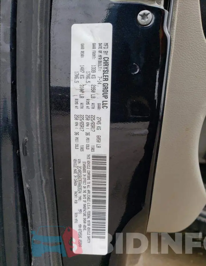 2C4RDGBG7ER463524 Photo# 12