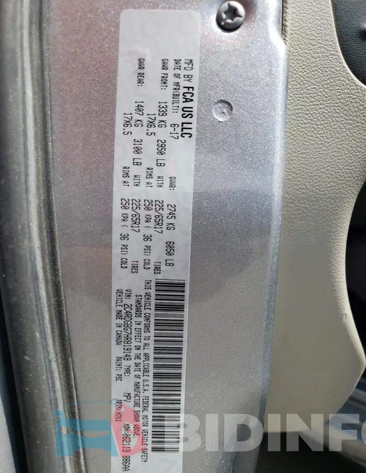 2C4RDGBG7HR819149 Photo# 13