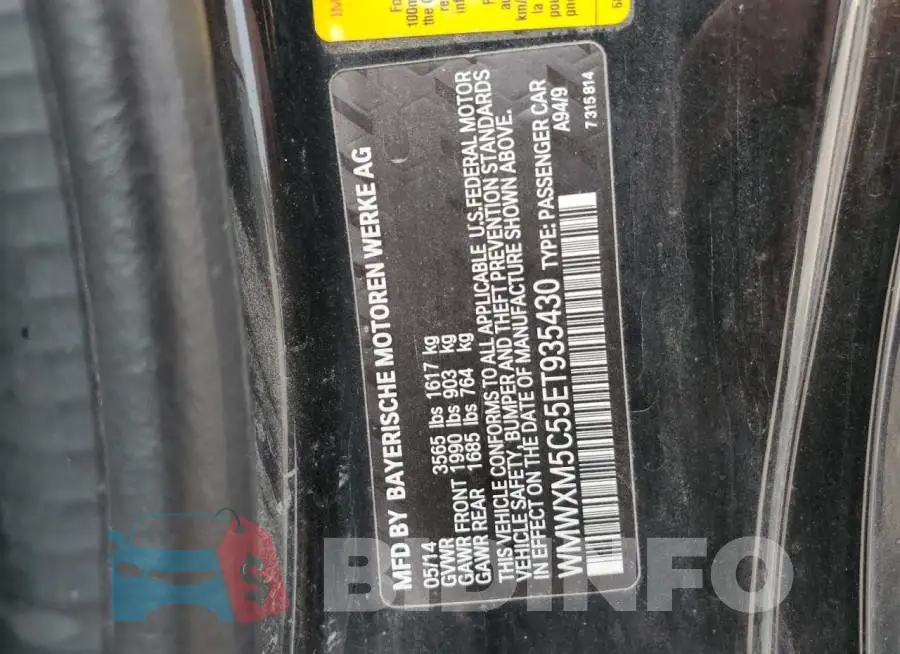 WMWXM5C55ET935430 Photo# 12