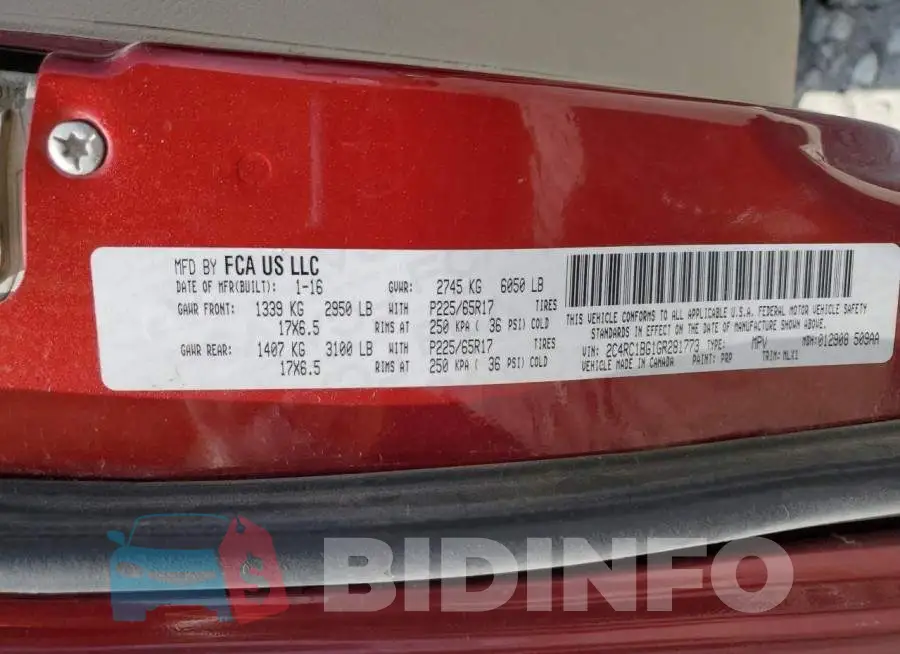 2C4RC1BG1GR281773 Photo# 14