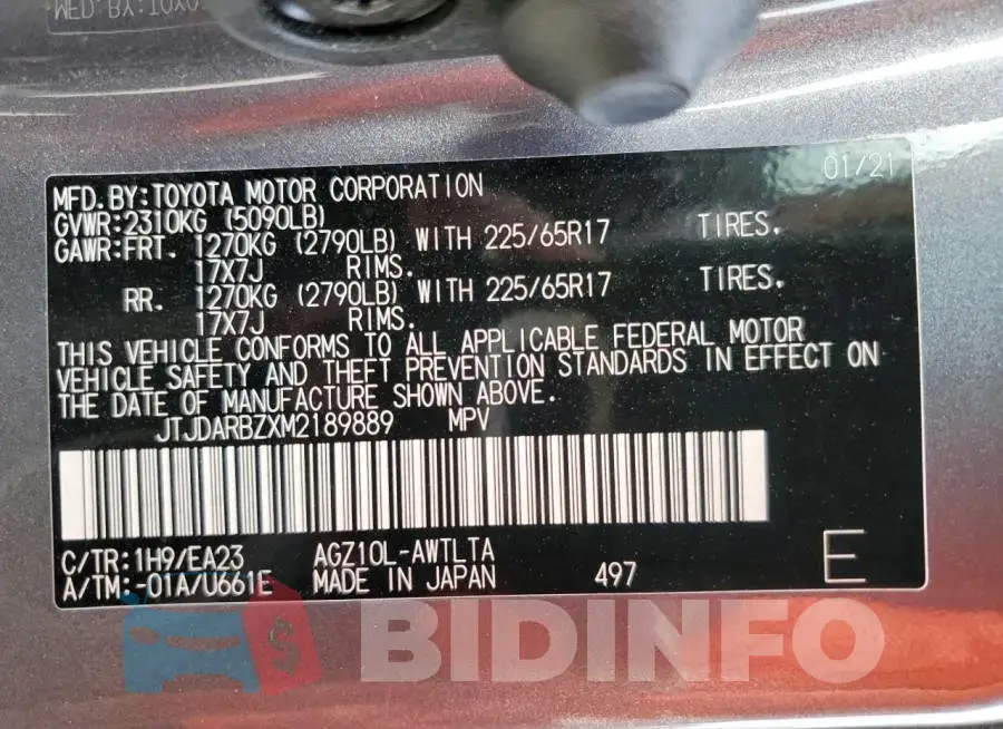 JTJDARBZXM2189889 Photo# 14