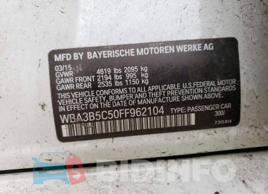 WBA3B5C50FF962104 Photo# 12