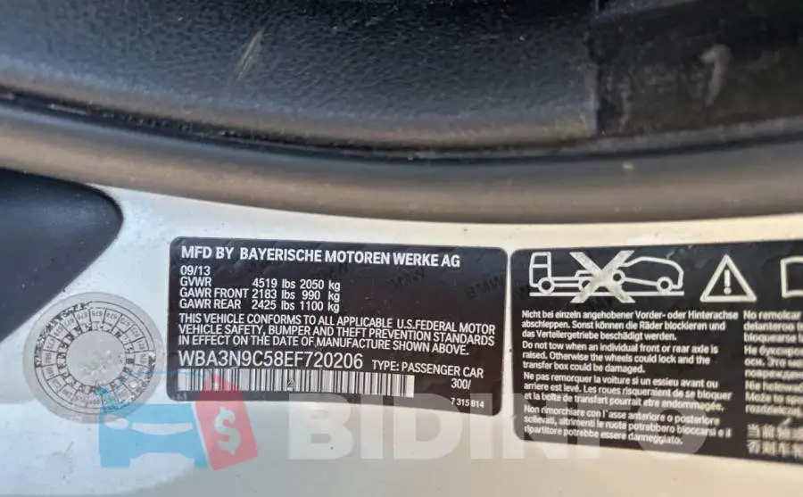 WBA3N9C58EF720206 Photo# 10