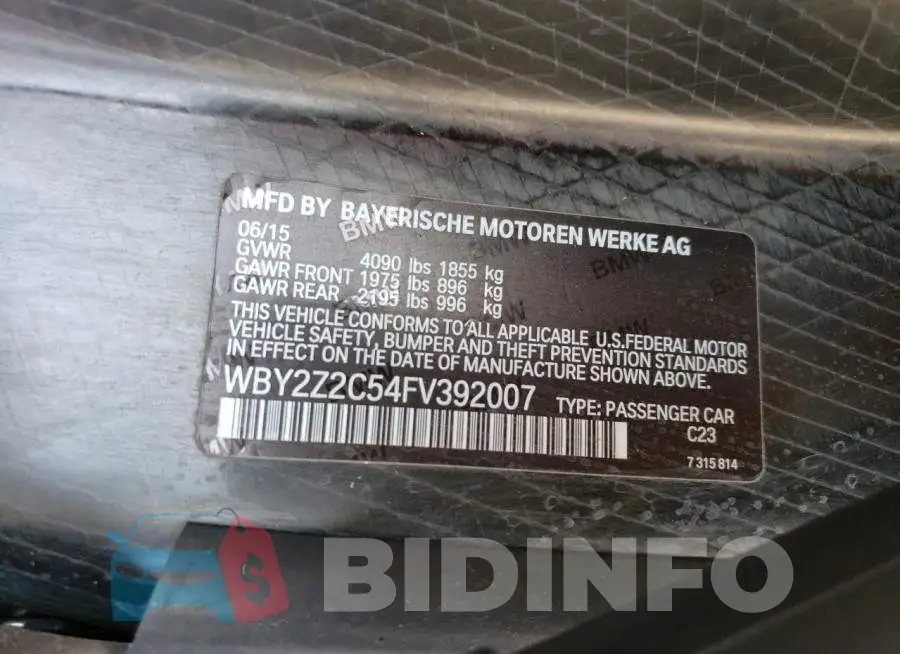 WBY2Z2C54FV392007 Photo# 13