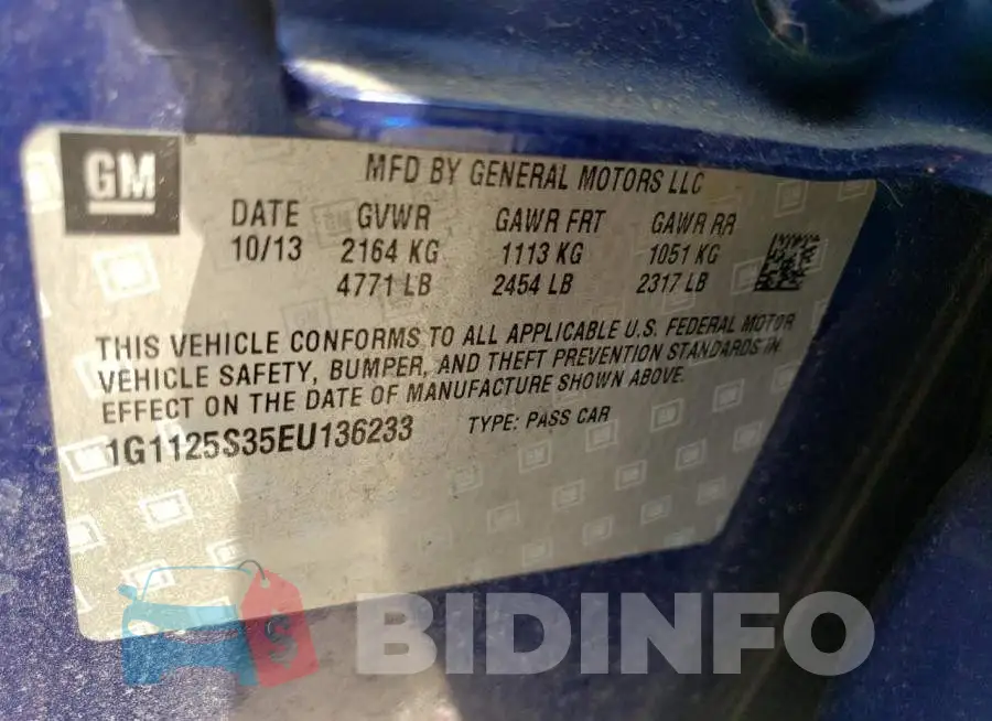 1G1125S35EU136233 Photo# 12