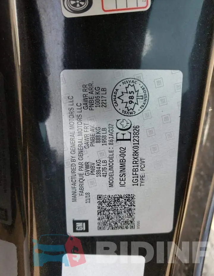 1G1FB1RX8K0123826 Photo# 12