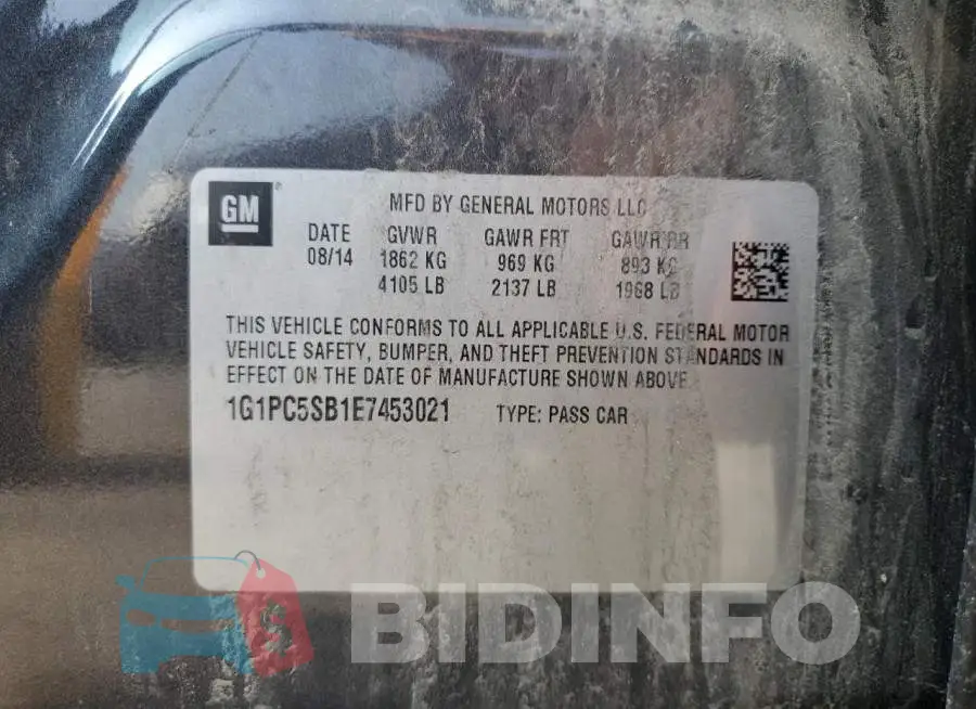 1G1PC5SB1E7453021 Photo# 12