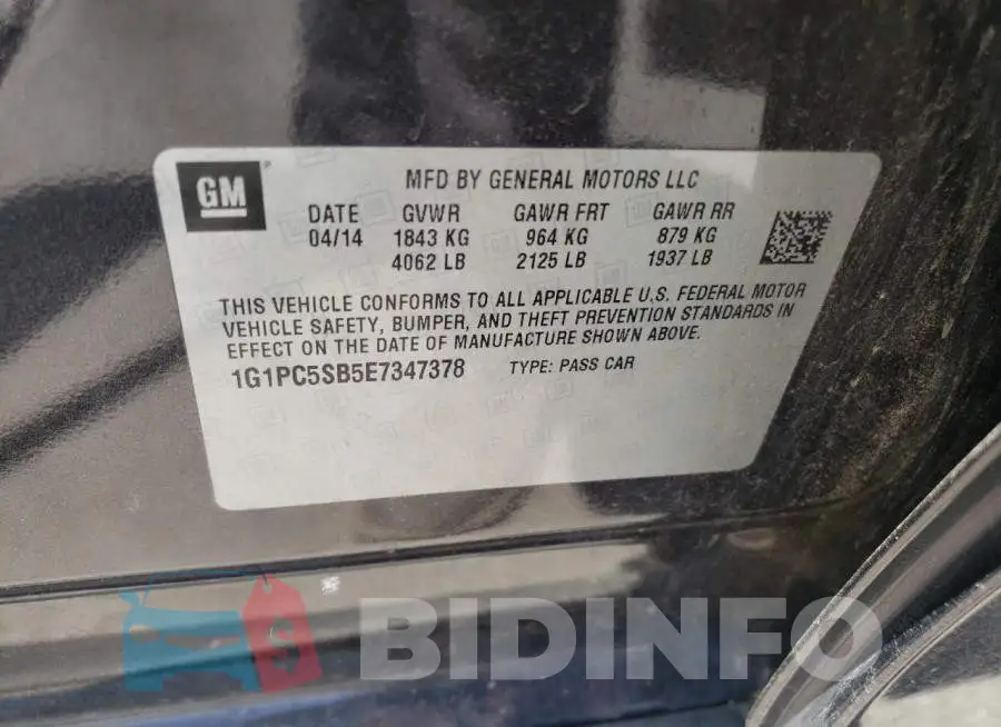 1G1PC5SB5E7347378 Photo# 12