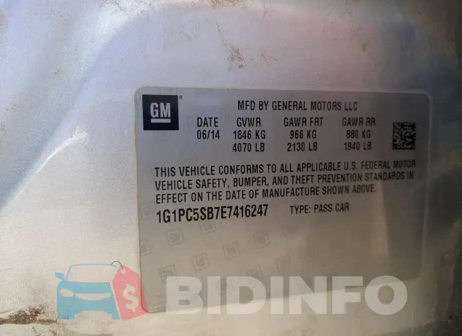 1G1PC5SB7E7416247 Photo# 12