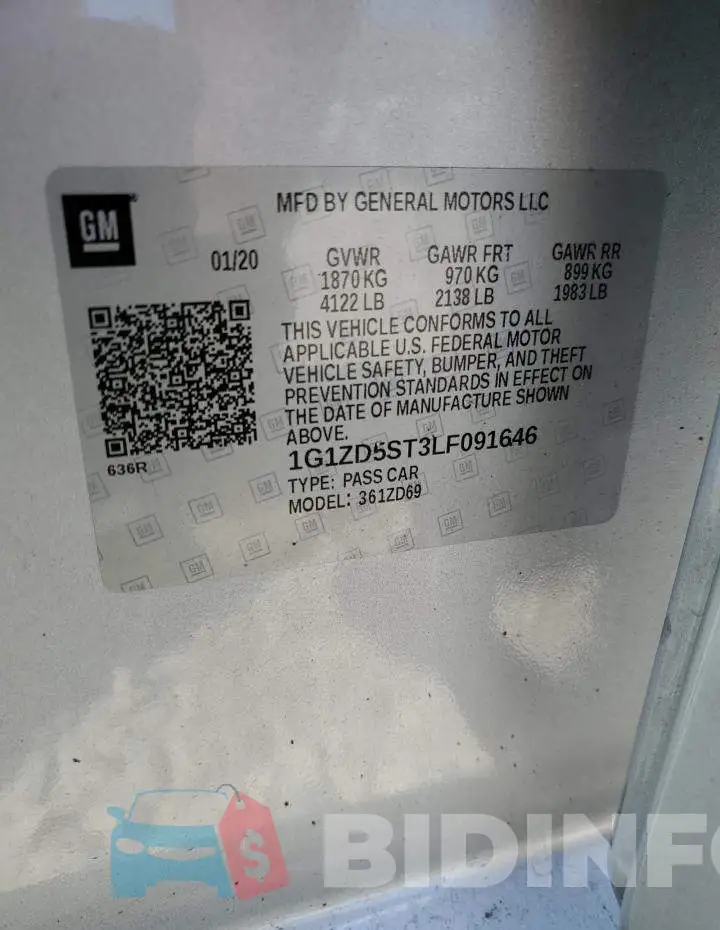 1G1ZD5ST3LF091646 Photo# 12