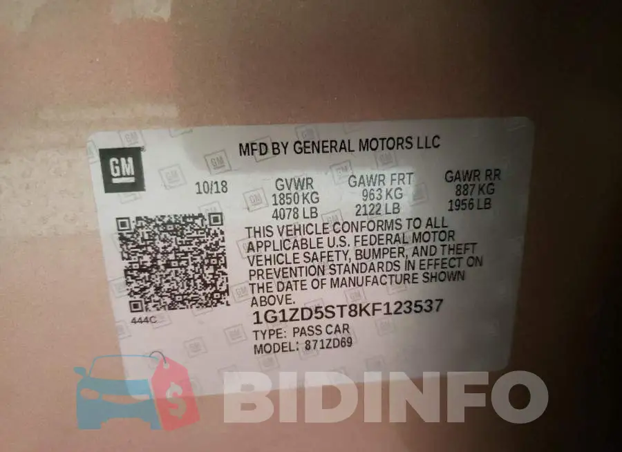 1G1ZD5ST8KF123537 Photo# 12