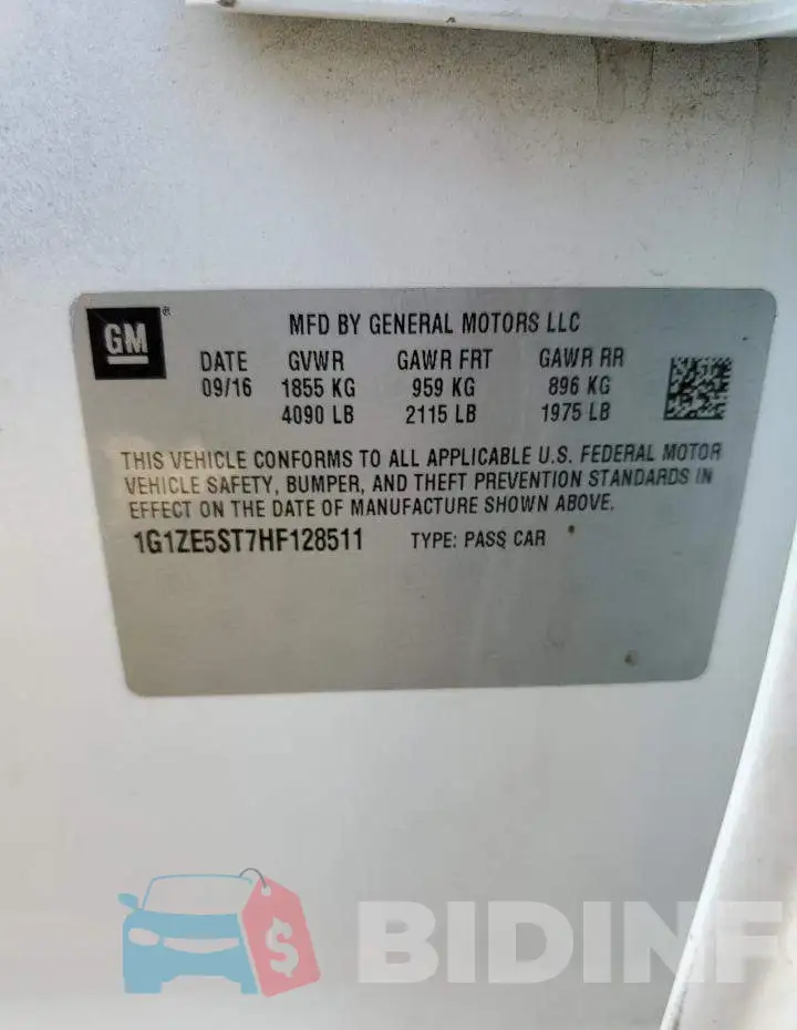 1G1ZE5ST7HF128511 Photo# 12