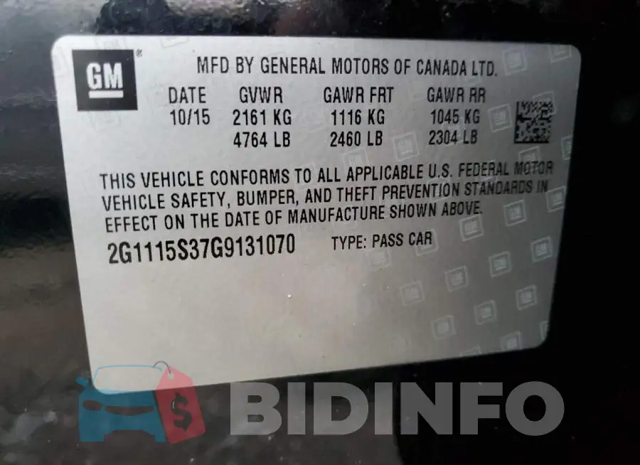 2G1115S37G9131070 Photo# 12