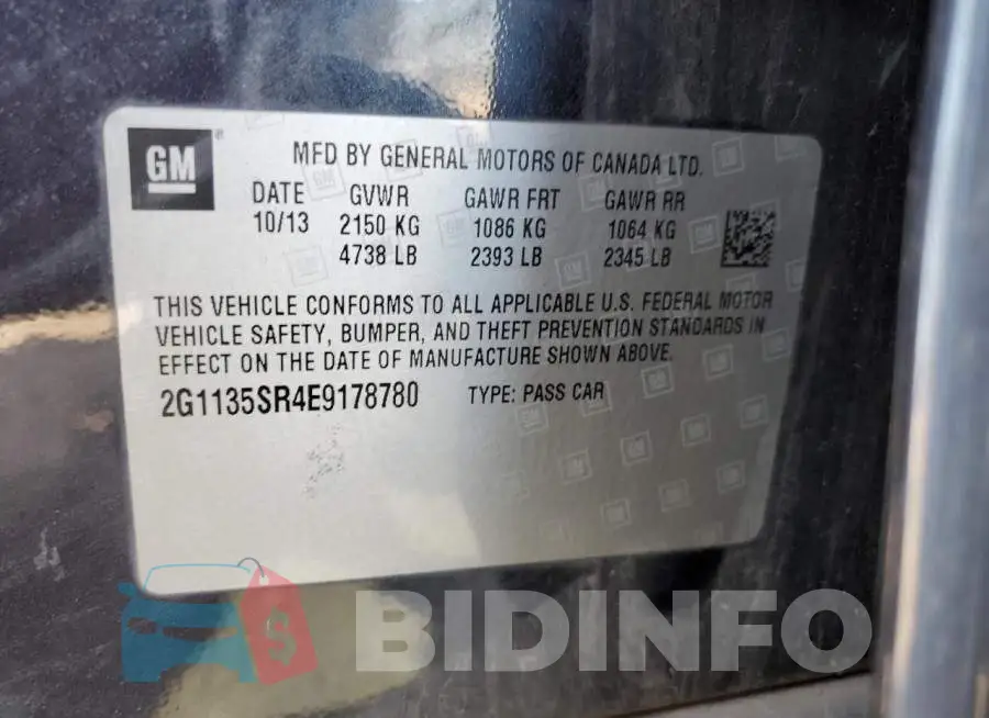 2G1135SR4E9178780 Photo# 12
