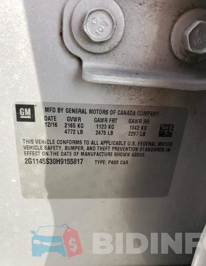 2G1145S30H9155817 Photo# 13