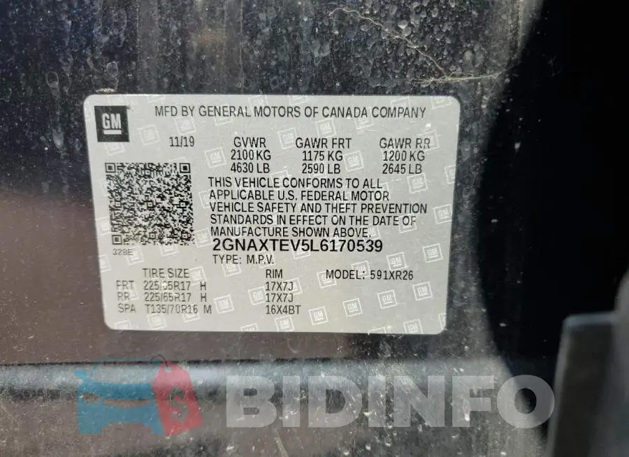 2GNAXTEV5L6170539 Photo# 13