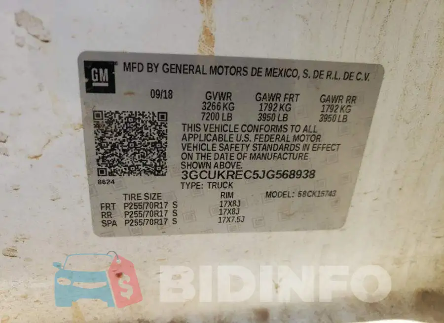 3GCUKREC5JG568938 Photo# 12