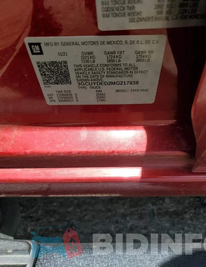 3GCUYDED2MG217838 Photo# 13