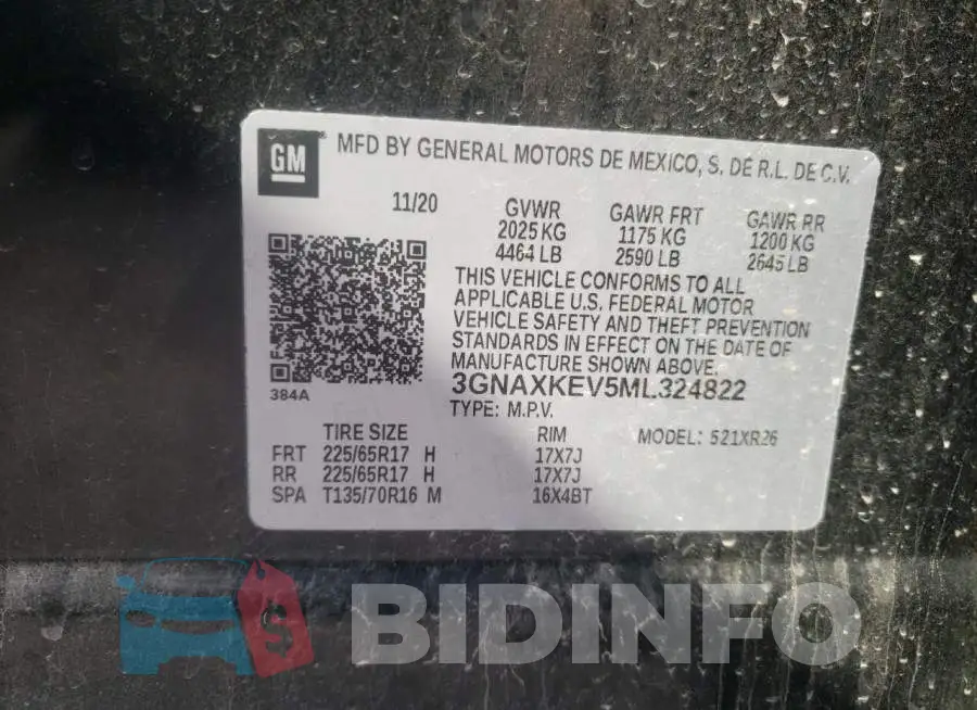 3GNAXKEV5ML324822 Photo# 12