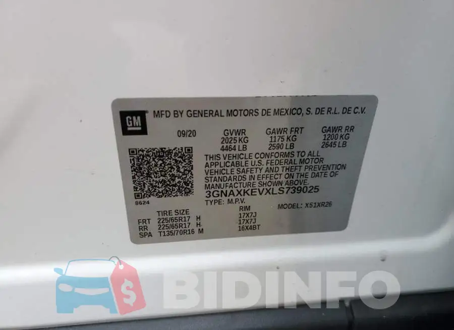 3GNAXKEVXLS739025 Photo# 12