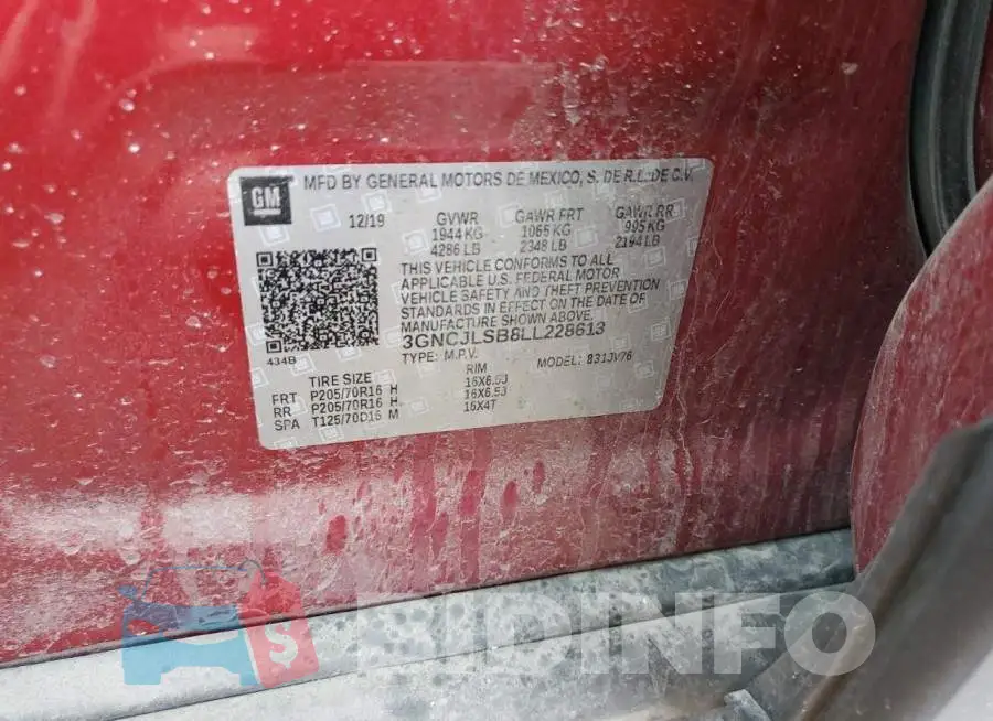 3GNCJLSB8LL228613 Photo# 13