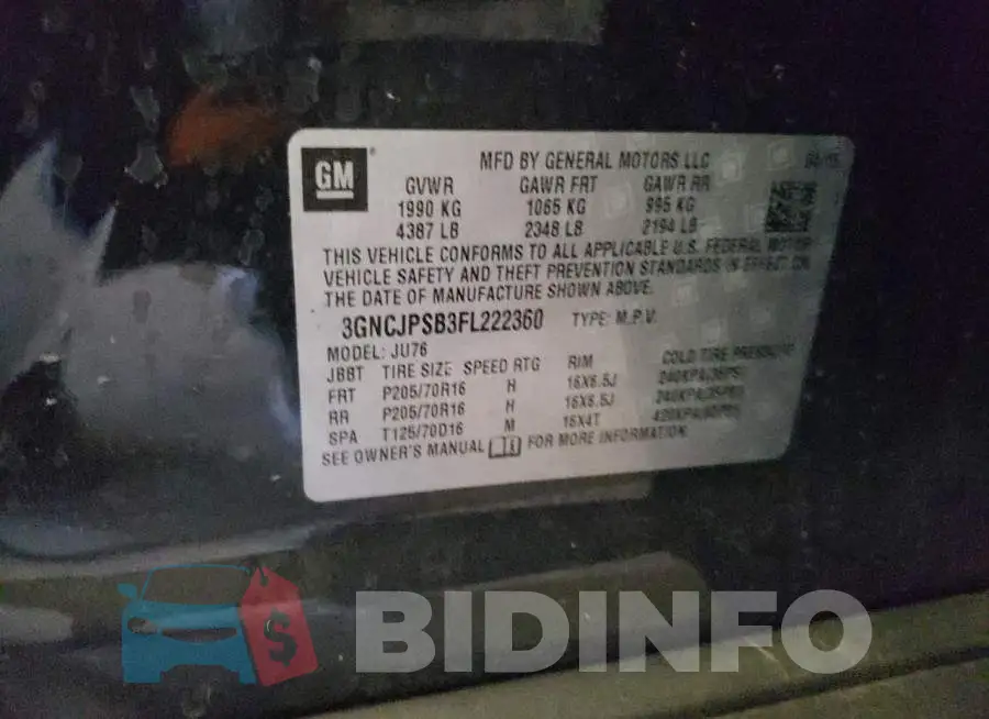 3GNCJPSB3FL222360 Photo# 13