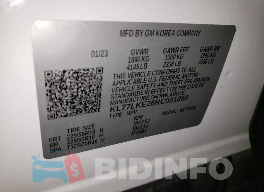KL77LKE26RC001058 Photo# 13